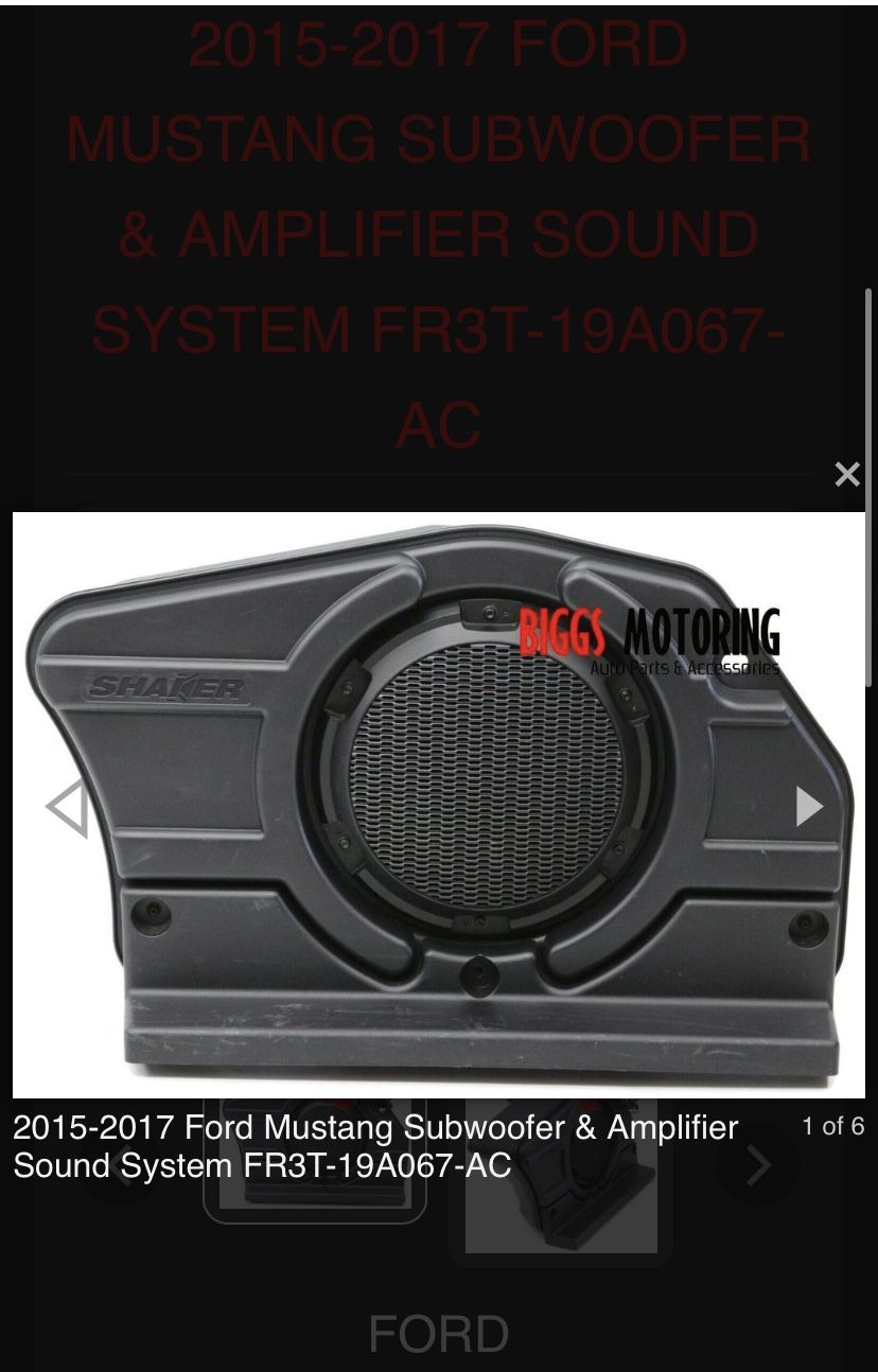 2015-2017 Ford Mustang Subwoofer & Amplifier
