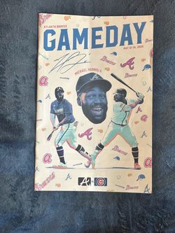 Atlanta Braves Gameday Program May 12th-14th. Signed Michael Harris II