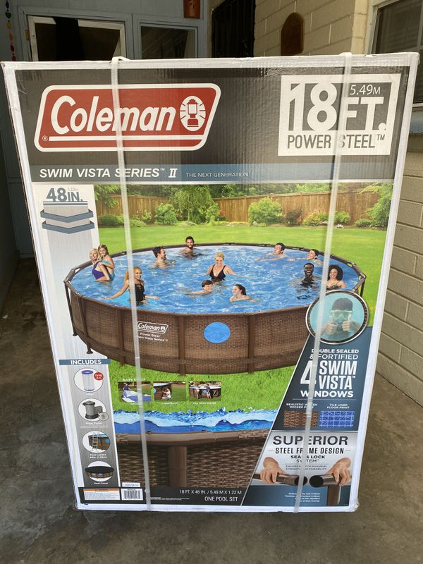 coleman 18ft pool setup