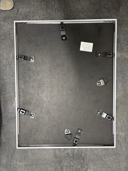 Picture frames. Red, silver, black.