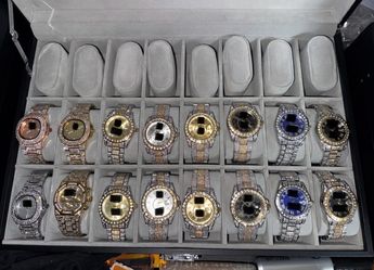 Bustdown Moissanite *CZ* Watch