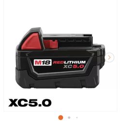 Milwaukee M18 5.0ampH Brand New Batteries $55 Each 