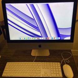 2017 Apple iMac 21.5-inch 4K Retina display 8gb Ram 256gb Ssd. Ventura macOS.  Apple Wired Keyboards And Mouse.  Works Great