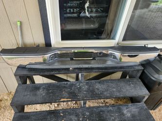 Chrome Rear Truck Bumper with towing hitch