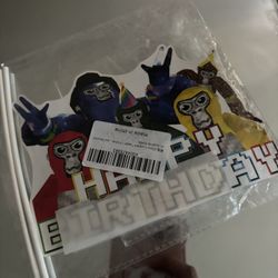 Gorilla Tag Cake Topper And Cup Cake Topper 