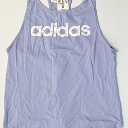 Adidas Womens Essentials Loose Logo Tank Top, Clear Lilac/White, small