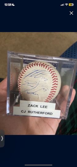 Joc pederson Zack Lee cj rutherford dodgers signed autograph baseball COA