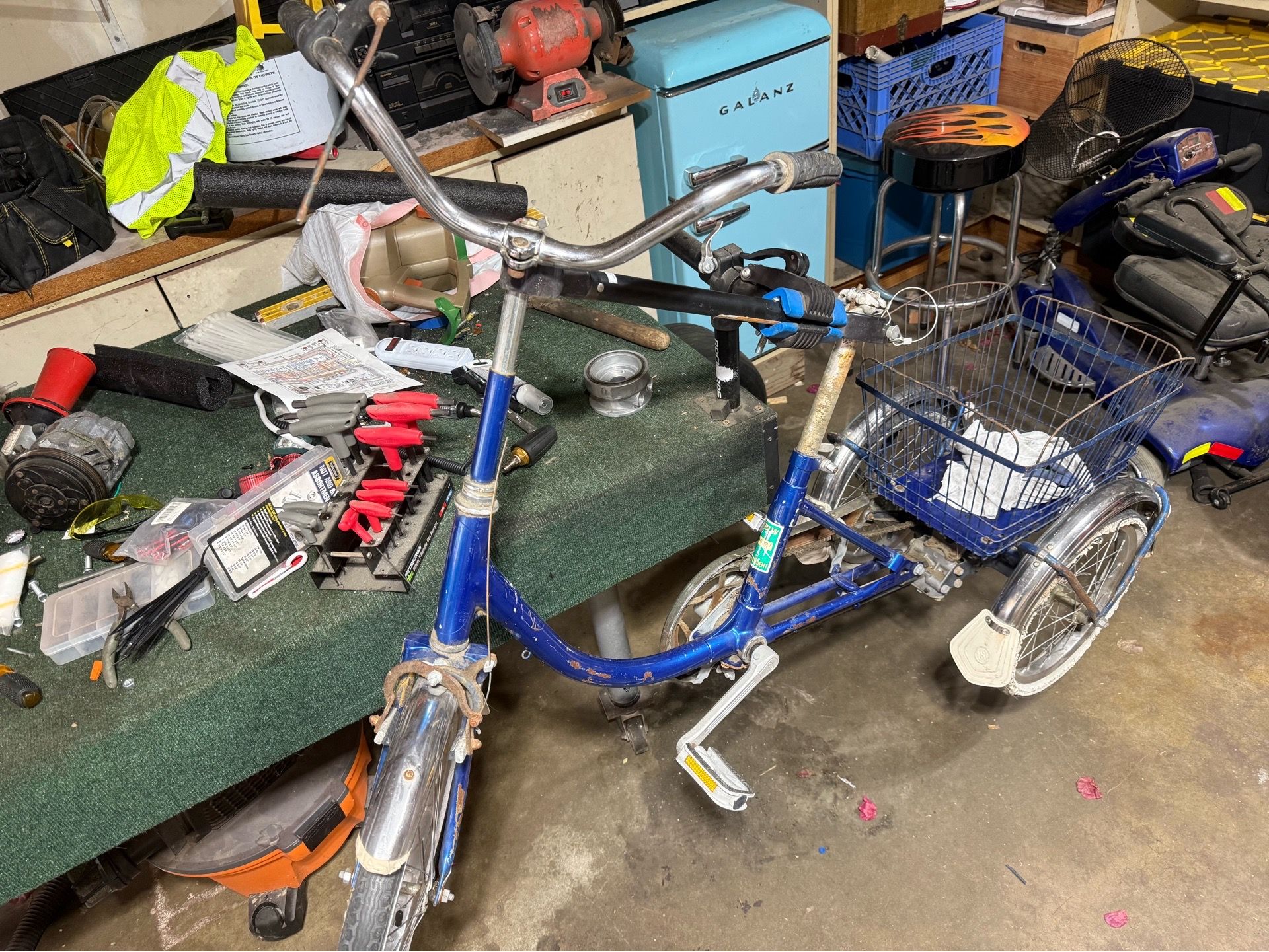 Schwinn 1970 tri wheeler bridge stone kabuki picnica wagon