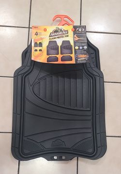 Armor All New All-Weather Floor Black Mats Trim-to-Fit Full Coverage 