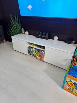 White entertainment center