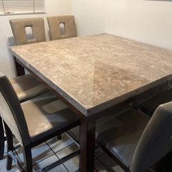 Marble Dining Table With Chairs 
