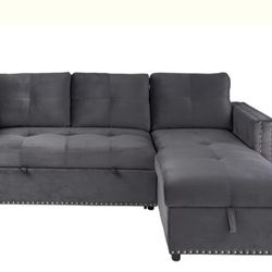 2-PC Reversible Convertible Sectional Sofa