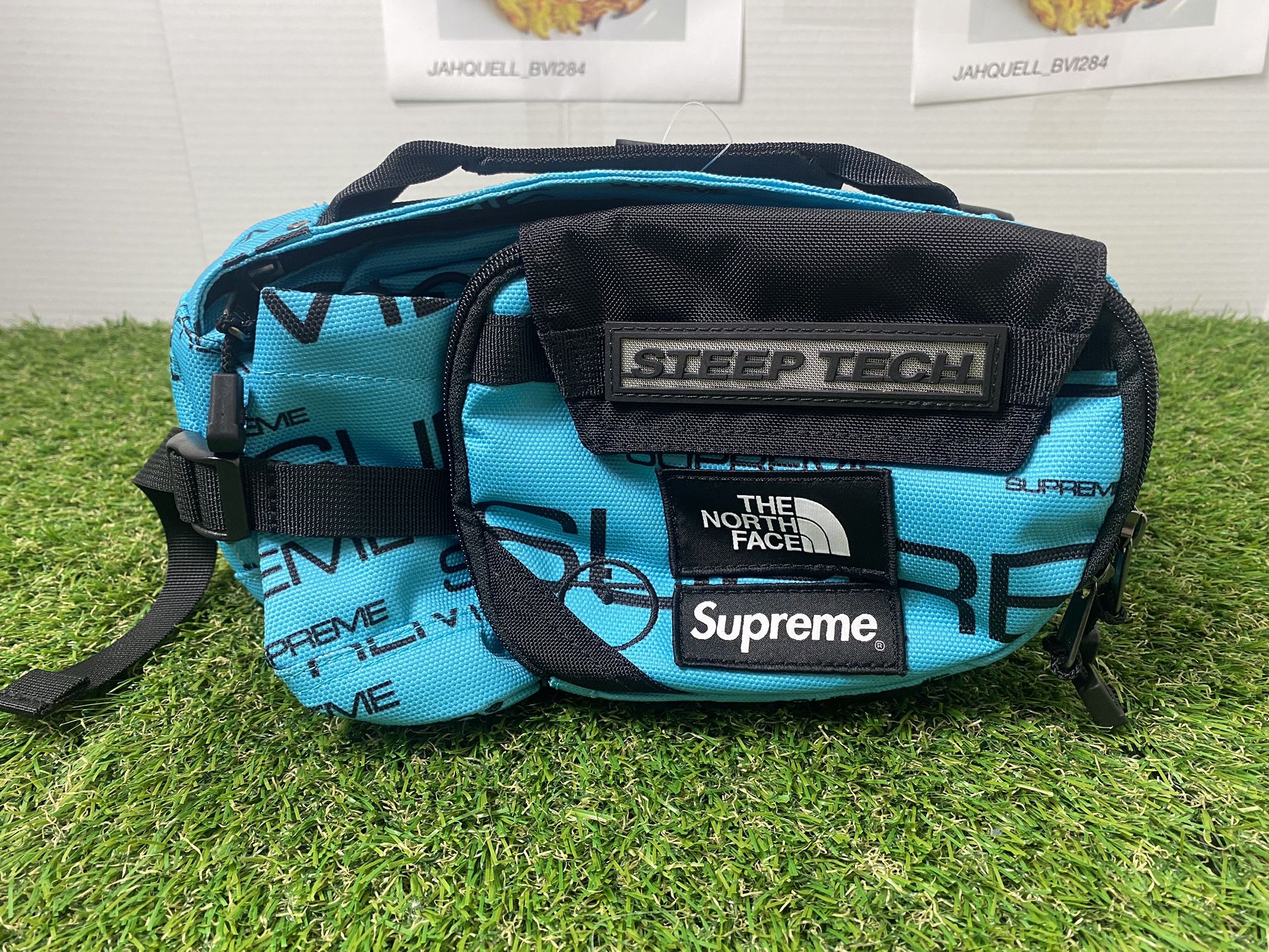 Supreme x The North Face Steep Tech Waist Bag Teal & Black FW22