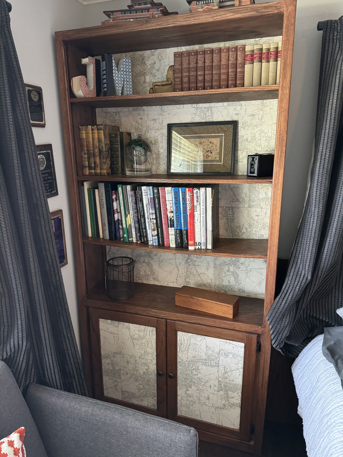 Large Solid Wood Bookcase 