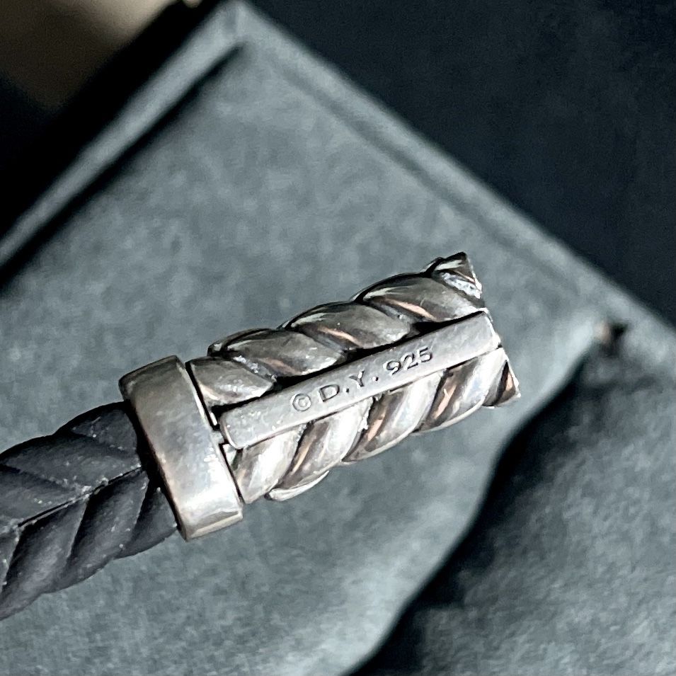 David Yurman Mens Chevron Rubber Bracelet