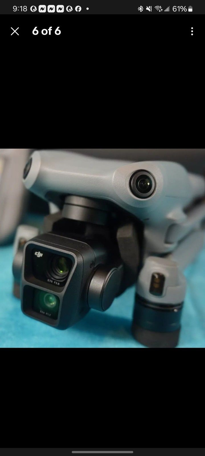 DJI Air 3 Drone body w Propellers ONLY (No Remote or Battery)