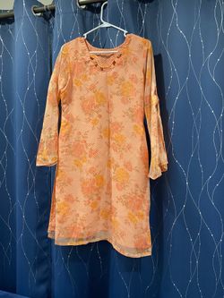 Pakistani Net Dress - Girls - M - Size