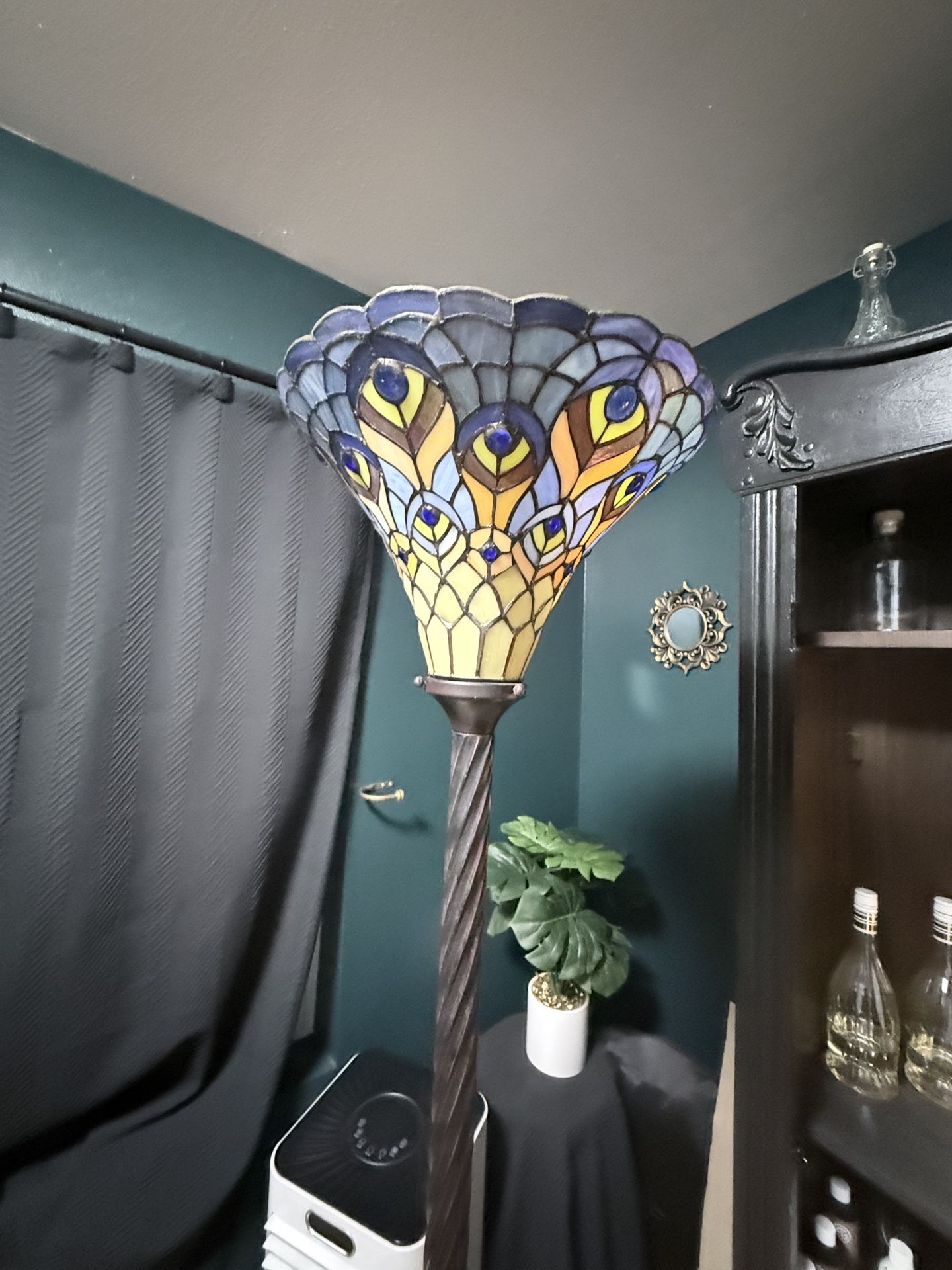 Peacock Tiffany Style 70” Floor Lamp