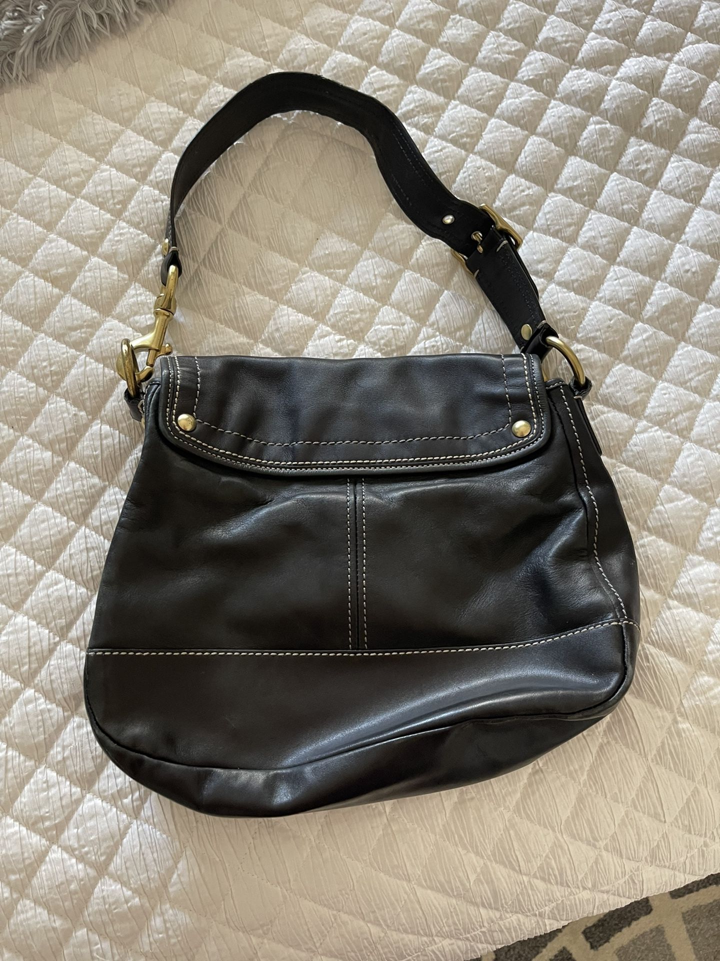 COACH Legacy Ali F12854 Vintage Black Leather Purse 65th 
