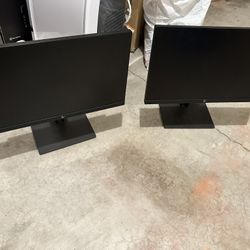 Two 22” HP Slim Bezel Computer Monitors