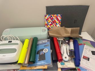 Cricut air 2 with heat press and accessories