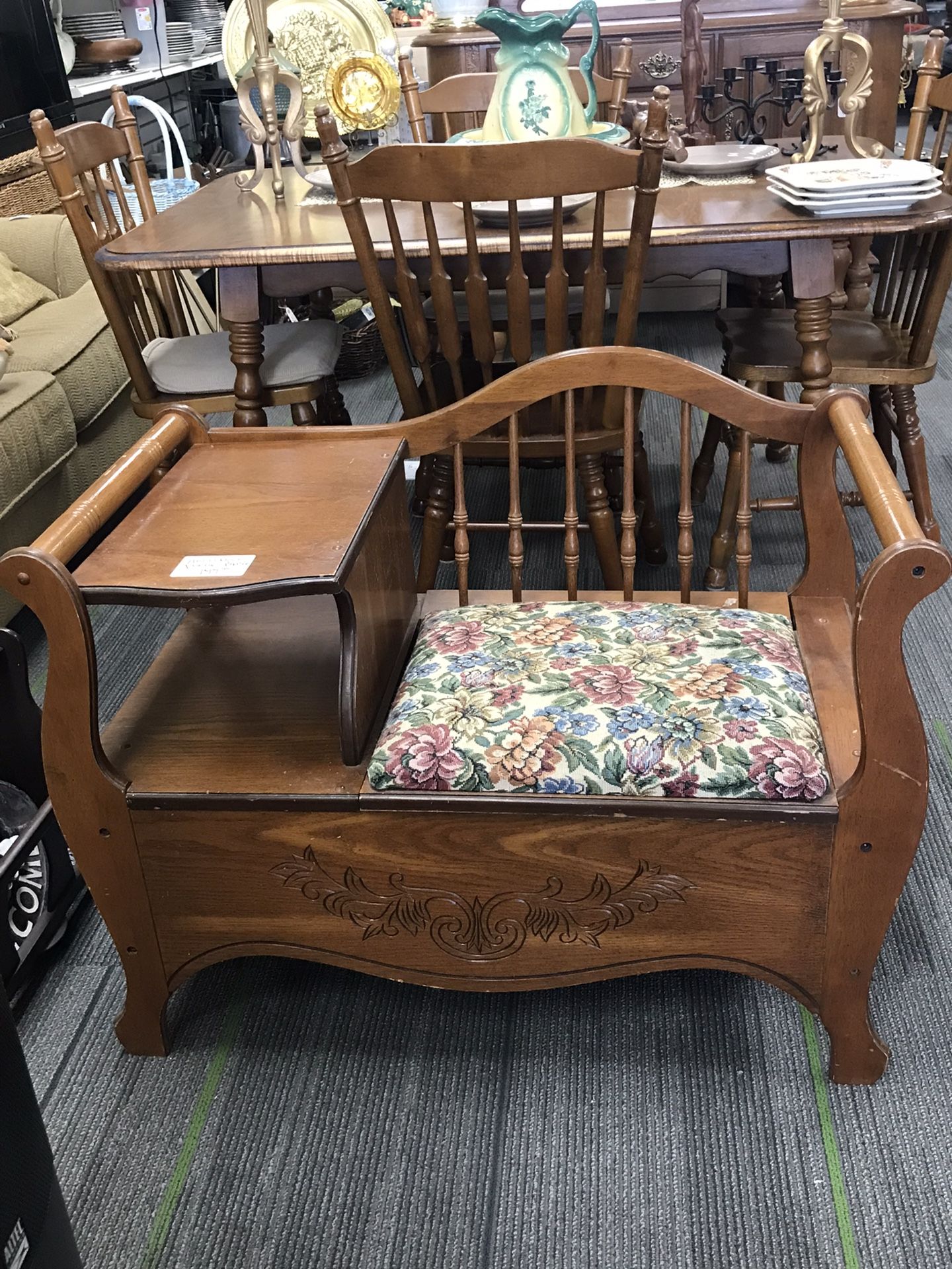 Vintage Phone Table/bench/seater