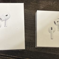 Apple air pods, Pro 2 and 4 version (ANC) active noise cancellation.