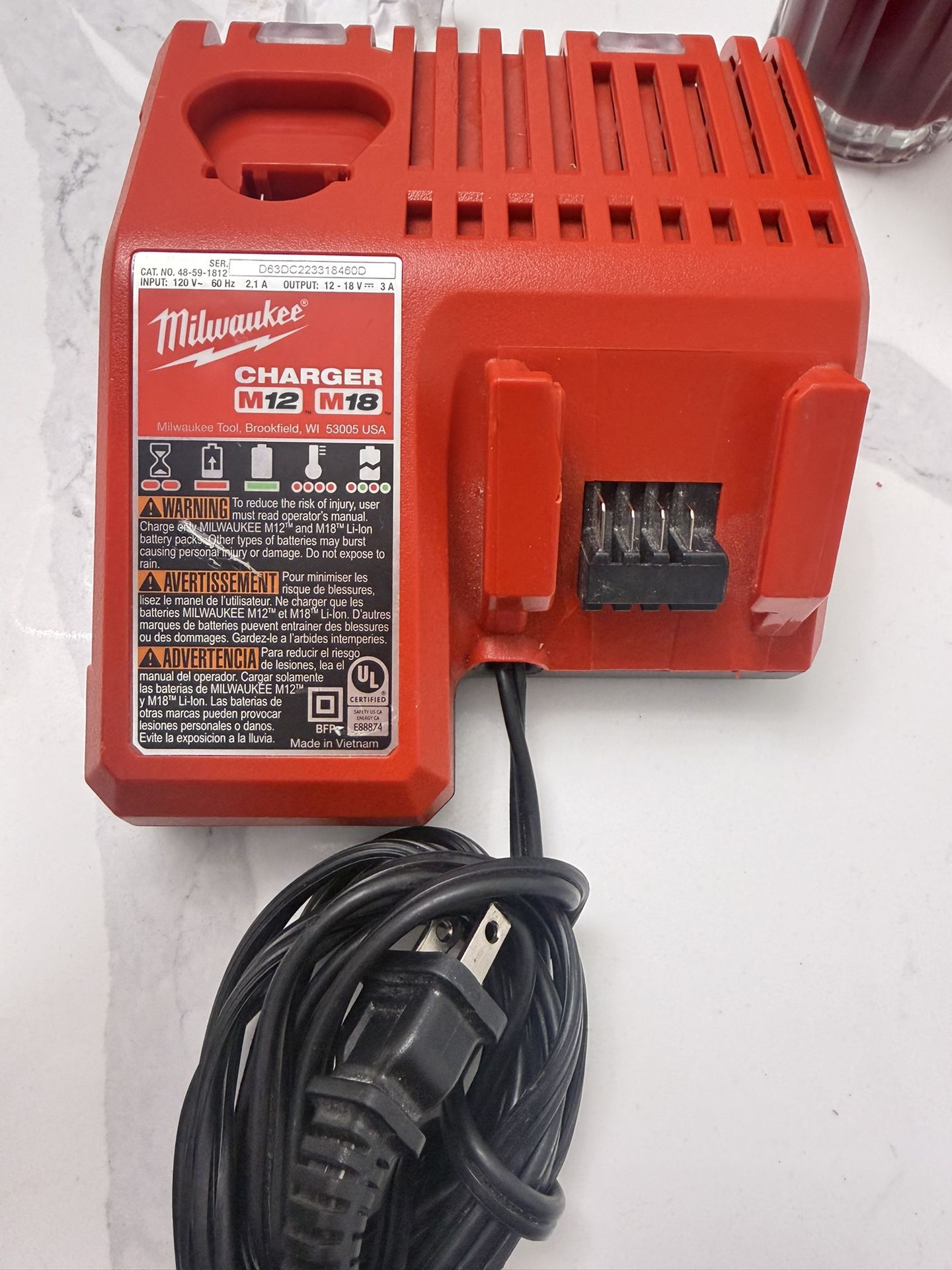 Milwaukee Charger M12 Y M18