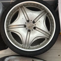 Off Set 20” Wheels With New Tires