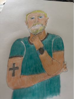Man drawing 8x10
