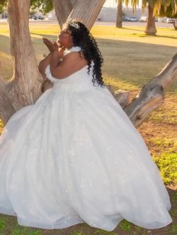 White Ball Gown Wedding Dress
