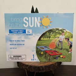 bring on the SUN Squishy Ball Toss Game Includes 2 targets & 6 Squishy Balls