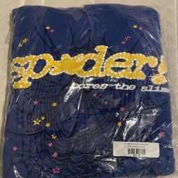 sp5der blue hoodie