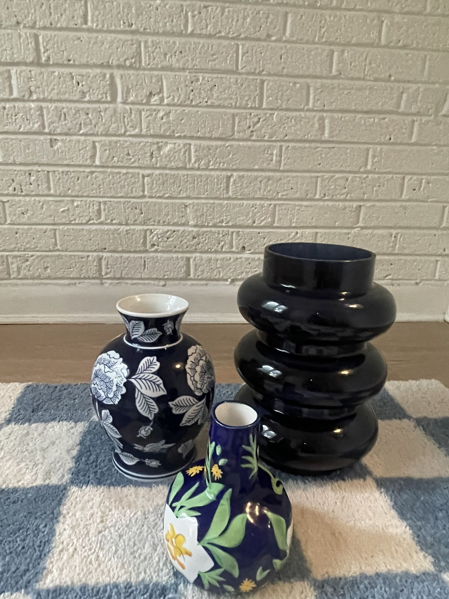 BLUE GINGER JAR TRIO PERFECT ADDITION & LOVELY ACCENT 