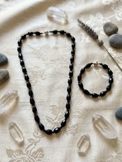 Agate stone set (necklace & bracelet)