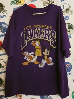 Los Angeles Lakers Disney Mickey Mouse Donald Duck Goofy NBA Basketball Graphic Shirt