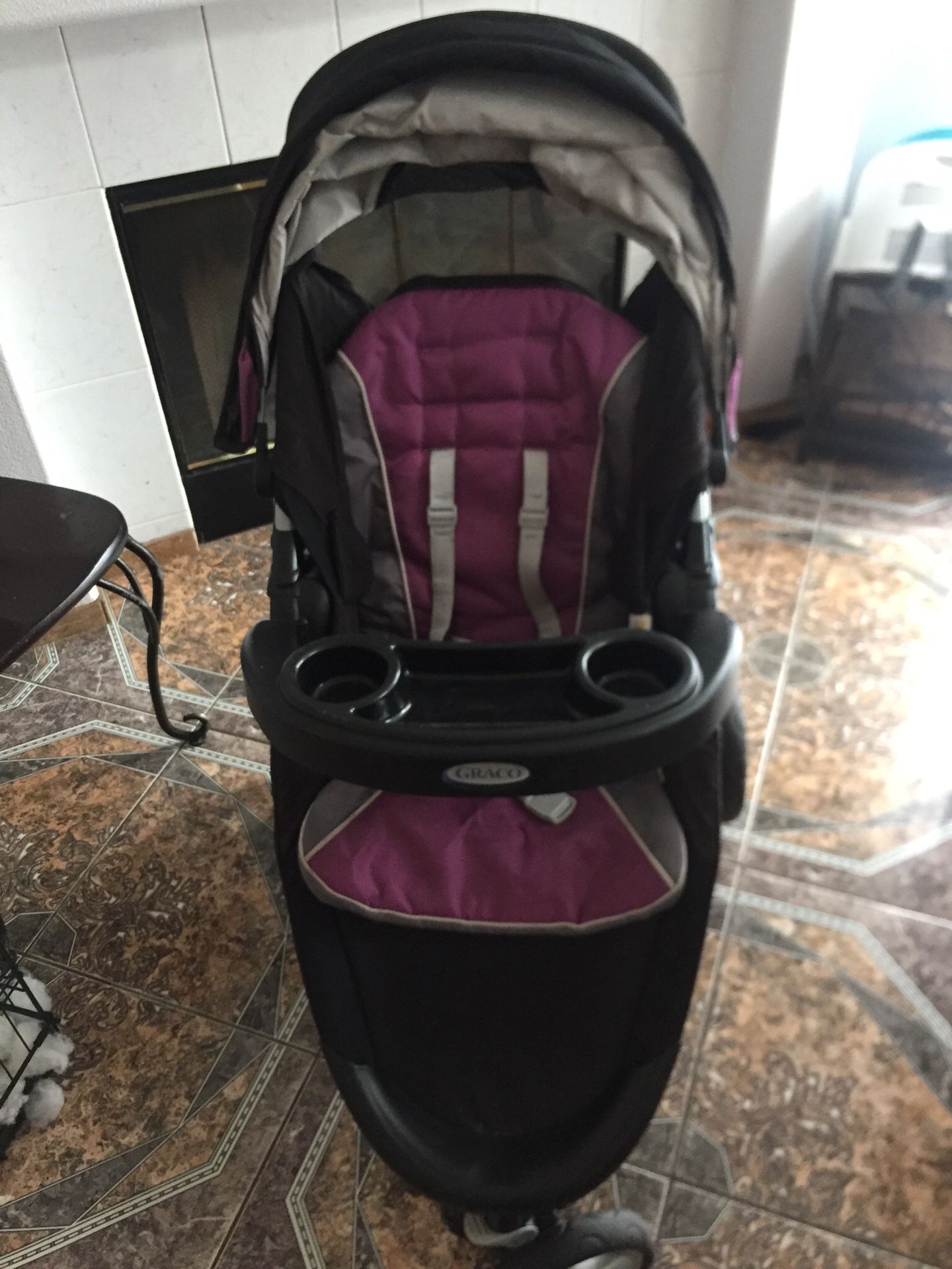 Graco Baby stroller and car seat purple