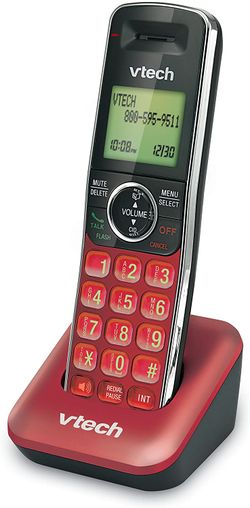 VTech CS6409-16 Accessory Cordless Handset, Red | Requires a VTech CS6419 or CS6429 Series Cordless Phone System to Operate