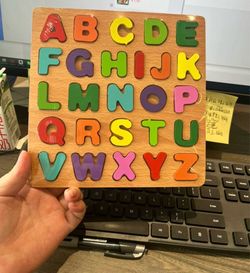Wooden ABC Alphabet Puzzle Board for Kids