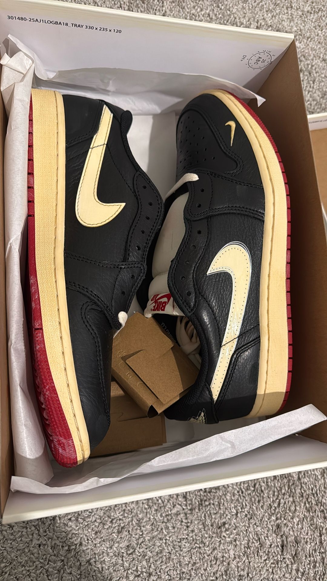 Jordan 1 Low Nigel BIKE Size 10