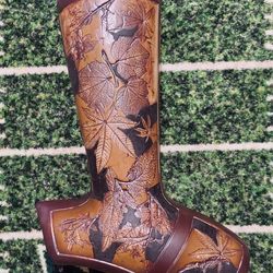 Handmade MALAYSIAN TENMOKU POTTERY HANDICRAFT GLAZED VASE: Nice Piece