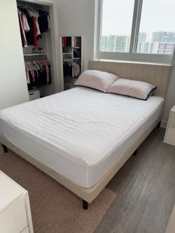 Queen Bed Frame & Mattress
