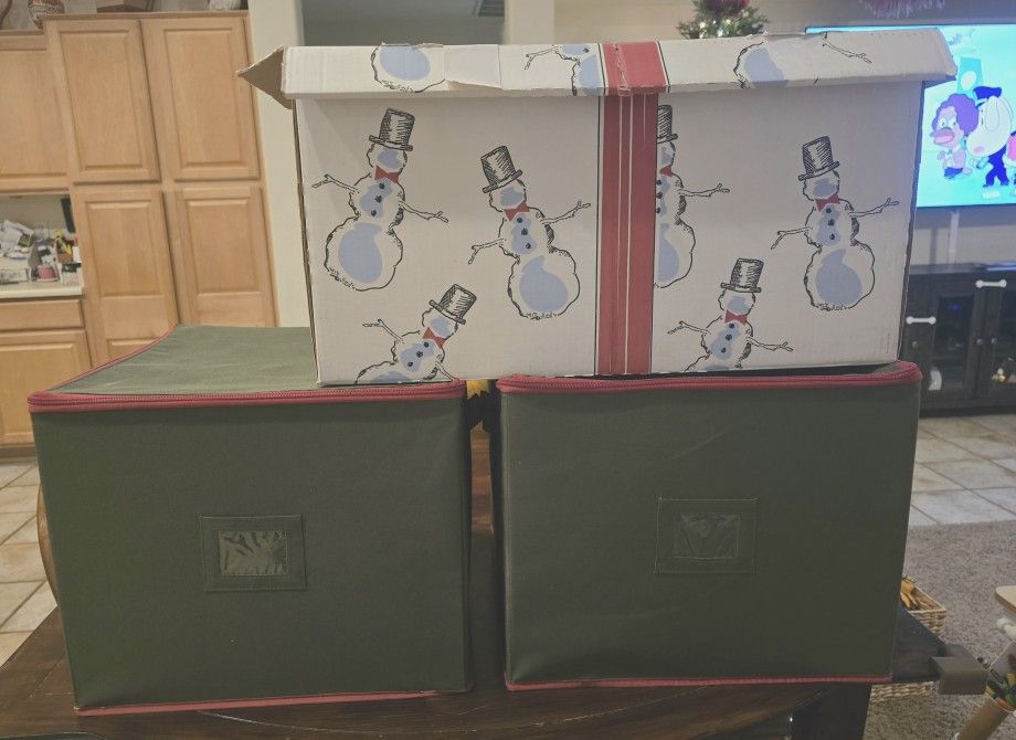 3 Christmas Ornament Boxes