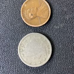 Too Old Old Nickel From 1907 And A Wheat Penny From 1919 S