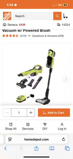 ONE+ 18V Cordless Stick Vacuum Cleaner Kit