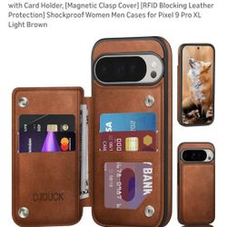 ​DJDUCK Google Pixel 9 Pro XL Wallet Case - RFID Blocking - Light Brown