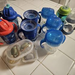 Zippy cups, pacifiers, toddler cups