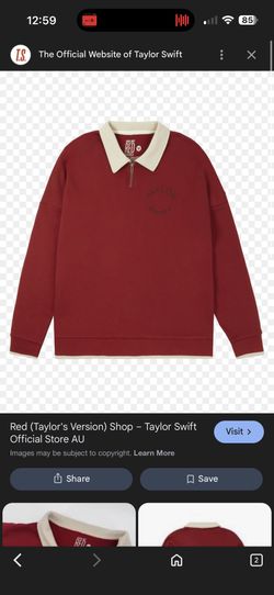 Taylor Swift Merch Red (Taylor’s Version) Quarter Zip - Size LARGE