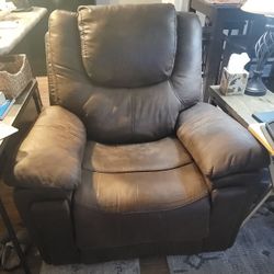 Rustic Brown Recliner Chair