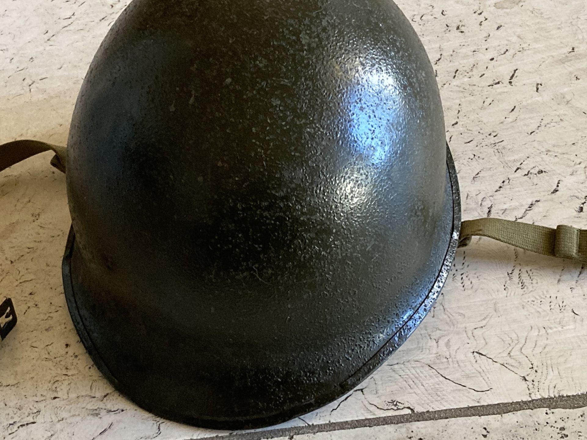 Nice WW2 WWII or Korean Korea war military helmet American US rear seam